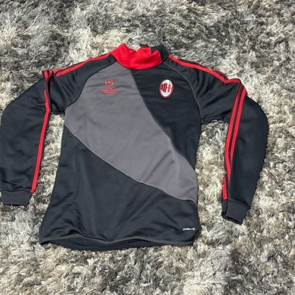 Sz L Vintage Adidas Mens Multicolor AC Milan Soccer Champions League Training